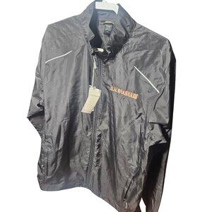 Core365 Black Lightweight Reflective Jacket With Embroidered H.D. Woodson Logo W